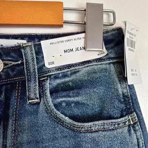 BNWT Hollister Curvy Ultra  High Rise Mom Jeans Size 00R - Picture 6 of 15